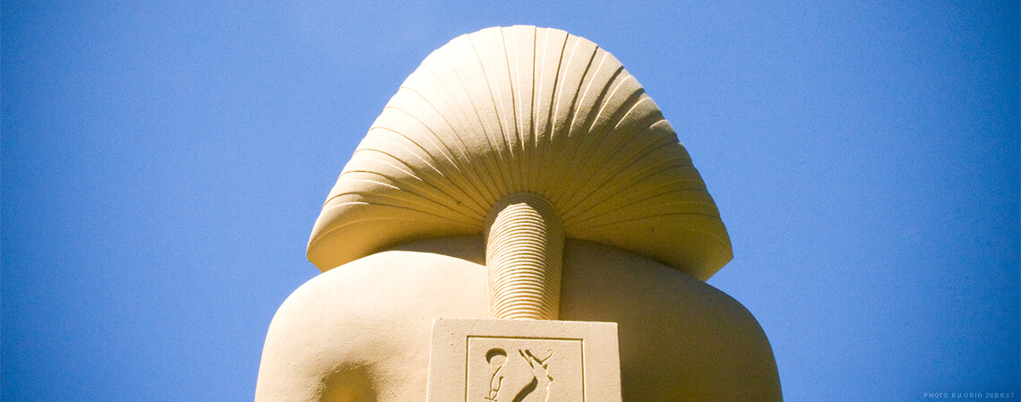 Pharaoh statue located in Rosicrucian Park, San Jose CA